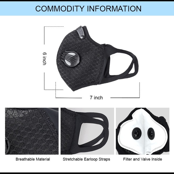 mask with filter and valve - Picture 3 of 6